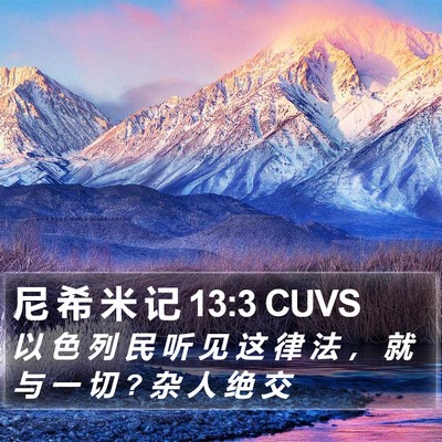 尼 希 米 记 13:3 CUVS Bible Verse Image