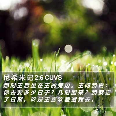 尼 希 米 记 2:6 CUVS Bible Verse Image