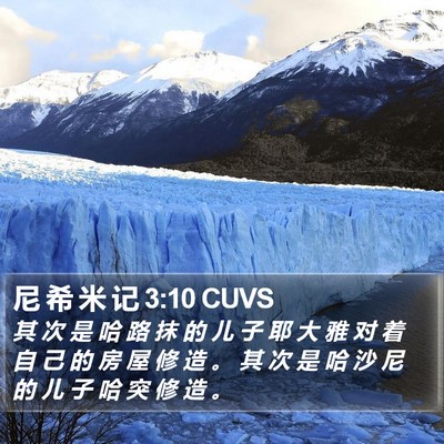 尼 希 米 记 3:10 CUVS Bible Verse Image