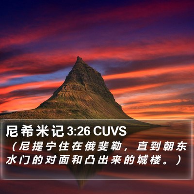 尼 希 米 记 3:26 CUVS Bible Verse Image