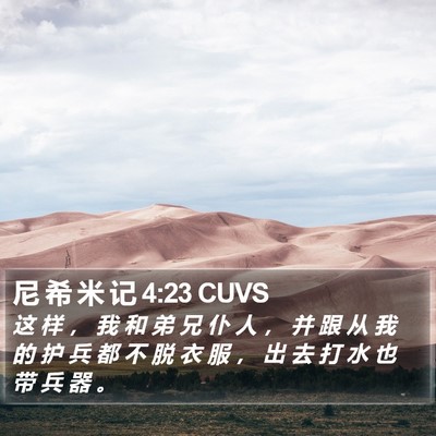 尼 希 米 记 4:23 CUVS Bible Verse Image