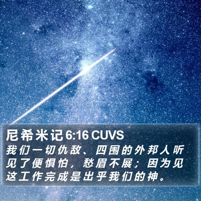 尼 希 米 记 6:16 CUVS Bible Verse Image