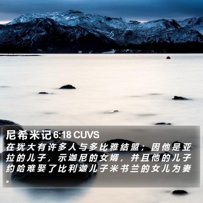 尼 希 米 记 6:18 CUVS Bible Verse Image