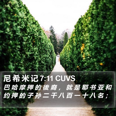 尼 希 米 记 7:11 CUVS Bible Verse Image