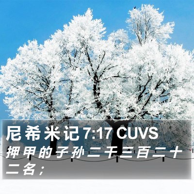 尼 希 米 记 7:17 CUVS Bible Verse Image