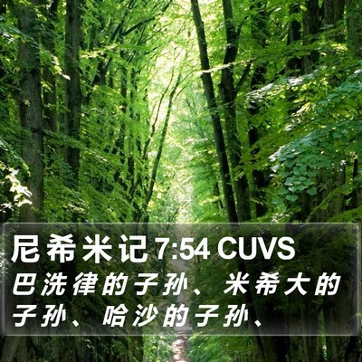 尼 希 米 记 7:54 CUVS Bible Verse Image