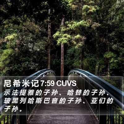 尼 希 米 记 7:59 CUVS Bible Verse Image