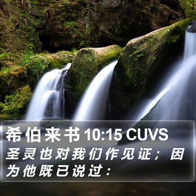 希 伯 来 书 10:15 CUVS Bible Verse Image