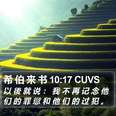 希 伯 来 书 10:17 CUVS Bible Verse Image