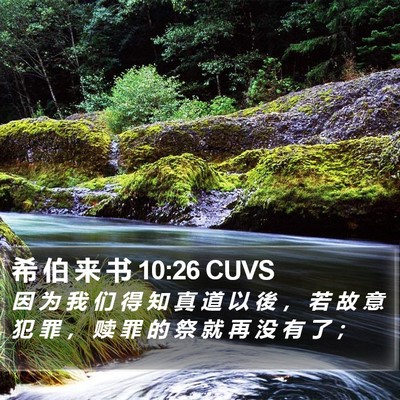 希 伯 来 书 10:26 CUVS Bible Verse Image