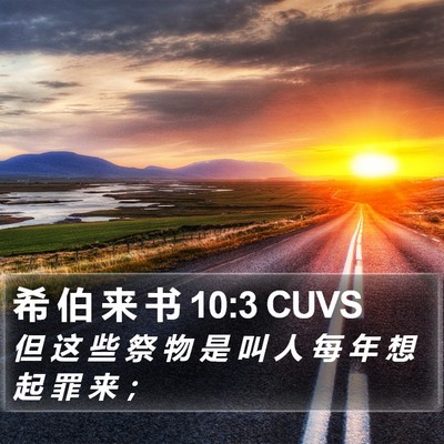 希 伯 来 书 10:3 CUVS Bible Verse Image