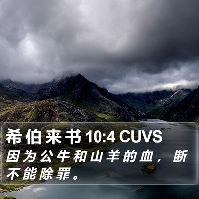希 伯 来 书 10:4 CUVS Bible Verse Image