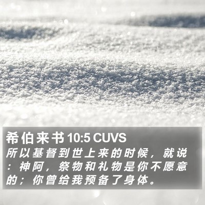 希 伯 来 书 10:5 CUVS Bible Verse Image