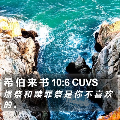 希 伯 来 书 10:6 CUVS Bible Verse Image