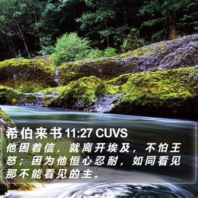 希 伯 来 书 11:27 CUVS Bible Verse Image