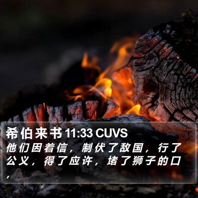 希 伯 来 书 11:33 CUVS Bible Verse Image