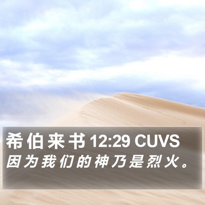 希 伯 来 书 12:29 CUVS Bible Verse Image