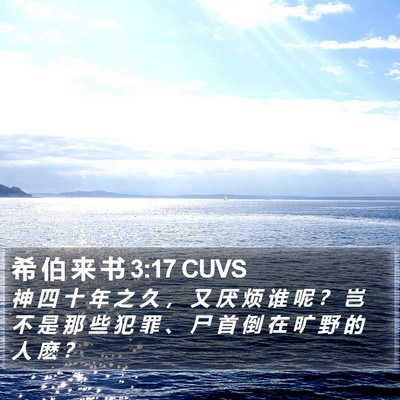 希 伯 来 书 3:17 CUVS Bible Verse Image