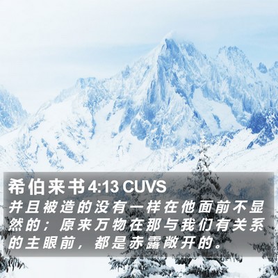 希 伯 来 书 4:13 CUVS Bible Verse Image