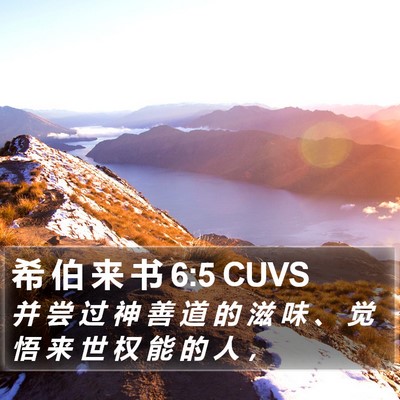 希 伯 来 书 6:5 CUVS Bible Verse Image