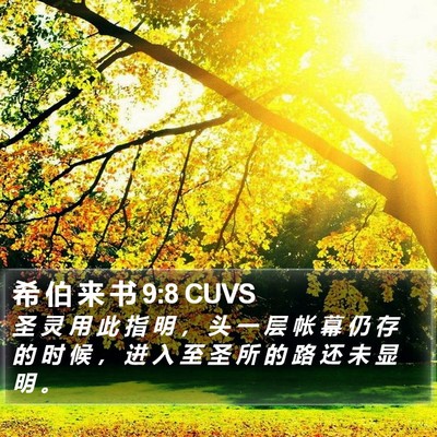 希 伯 来 书 9:8 CUVS Bible Verse Image