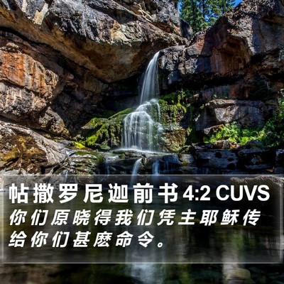 帖 撒 罗 尼 迦 前 书 4:2 CUVS Bible Verse Image