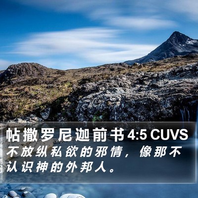 帖 撒 罗 尼 迦 前 书 4:5 CUVS Bible Verse Image