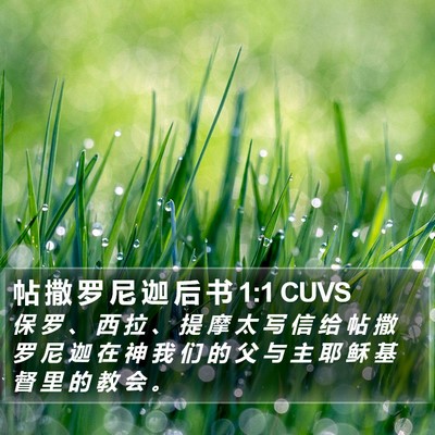 帖 撒 罗 尼 迦 后 书 1:1 CUVS Bible Verse Image