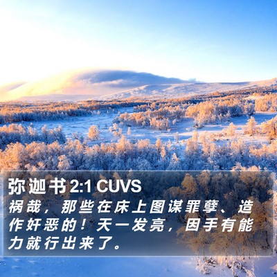 弥 迦 书 2:1 CUVS Bible Verse Image