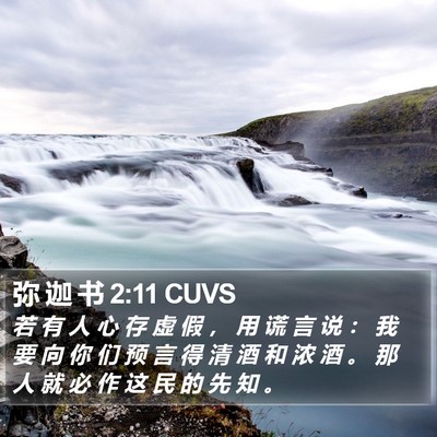 弥 迦 书 2:11 CUVS Bible Verse Image