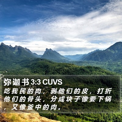 弥 迦 书 3:3 CUVS Bible Verse Image
