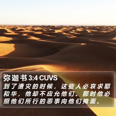 弥 迦 书 3:4 CUVS Bible Verse Image