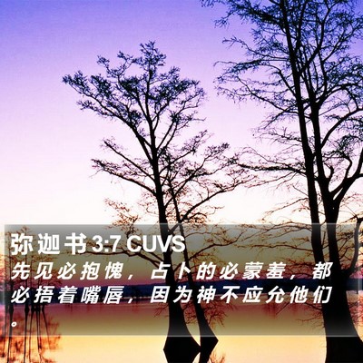 弥 迦 书 3:7 CUVS Bible Verse Image