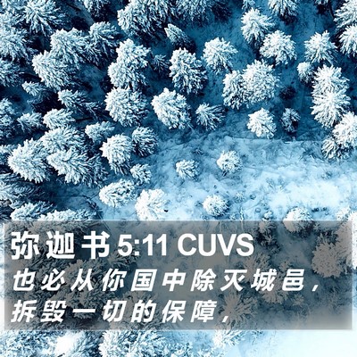 弥 迦 书 5:11 CUVS Bible Verse Image