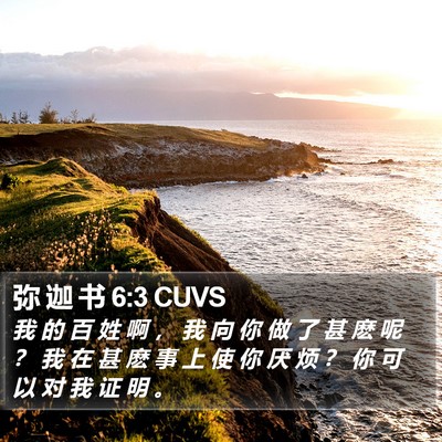 弥 迦 书 6:3 CUVS Bible Verse Image