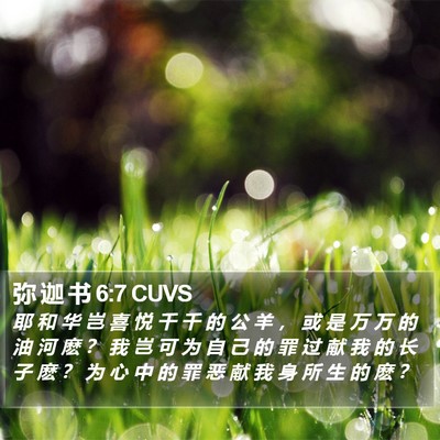 弥 迦 书 6:7 CUVS Bible Verse Image
