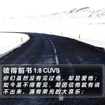 彼 得 前 书 1:8 CUVS Bible Verse Image