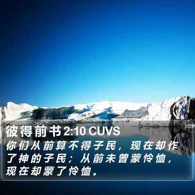 彼 得 前 书 2:10 CUVS Bible Verse Image