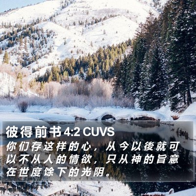 彼 得 前 书 4:2 CUVS Bible Verse Image