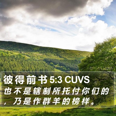 彼 得 前 书 5:3 CUVS Bible Verse Image