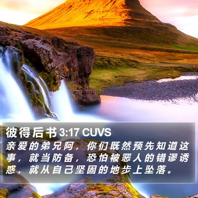 彼 得 后 书 3:17 CUVS Bible Verse Image