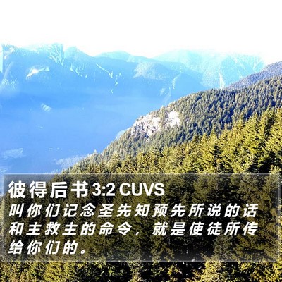 彼 得 后 书 3:2 CUVS Bible Verse Image