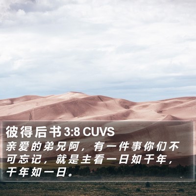 彼 得 后 书 3:8 CUVS Bible Verse Image