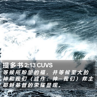 提 多 书 2:13 CUVS Bible Verse Image