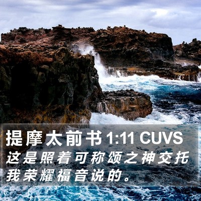 提 摩 太 前 书 1:11 CUVS Bible Verse Image