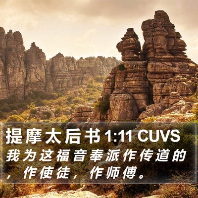 提 摩 太 后 书 1:11 CUVS Bible Verse Image