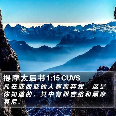 提 摩 太 后 书 1:15 CUVS Bible Verse Image