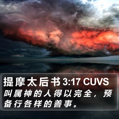 提 摩 太 后 书 3:17 CUVS Bible Verse Image