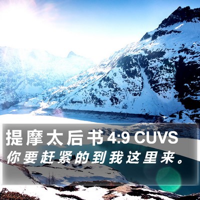 提 摩 太 后 书 4:9 CUVS Bible Verse Image