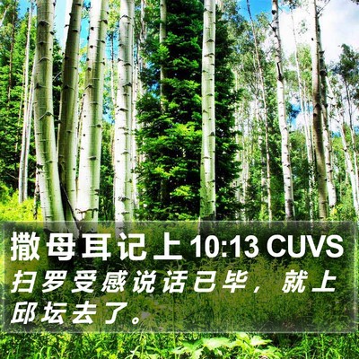 撒 母 耳 记 上 10:13 CUVS Bible Verse Image